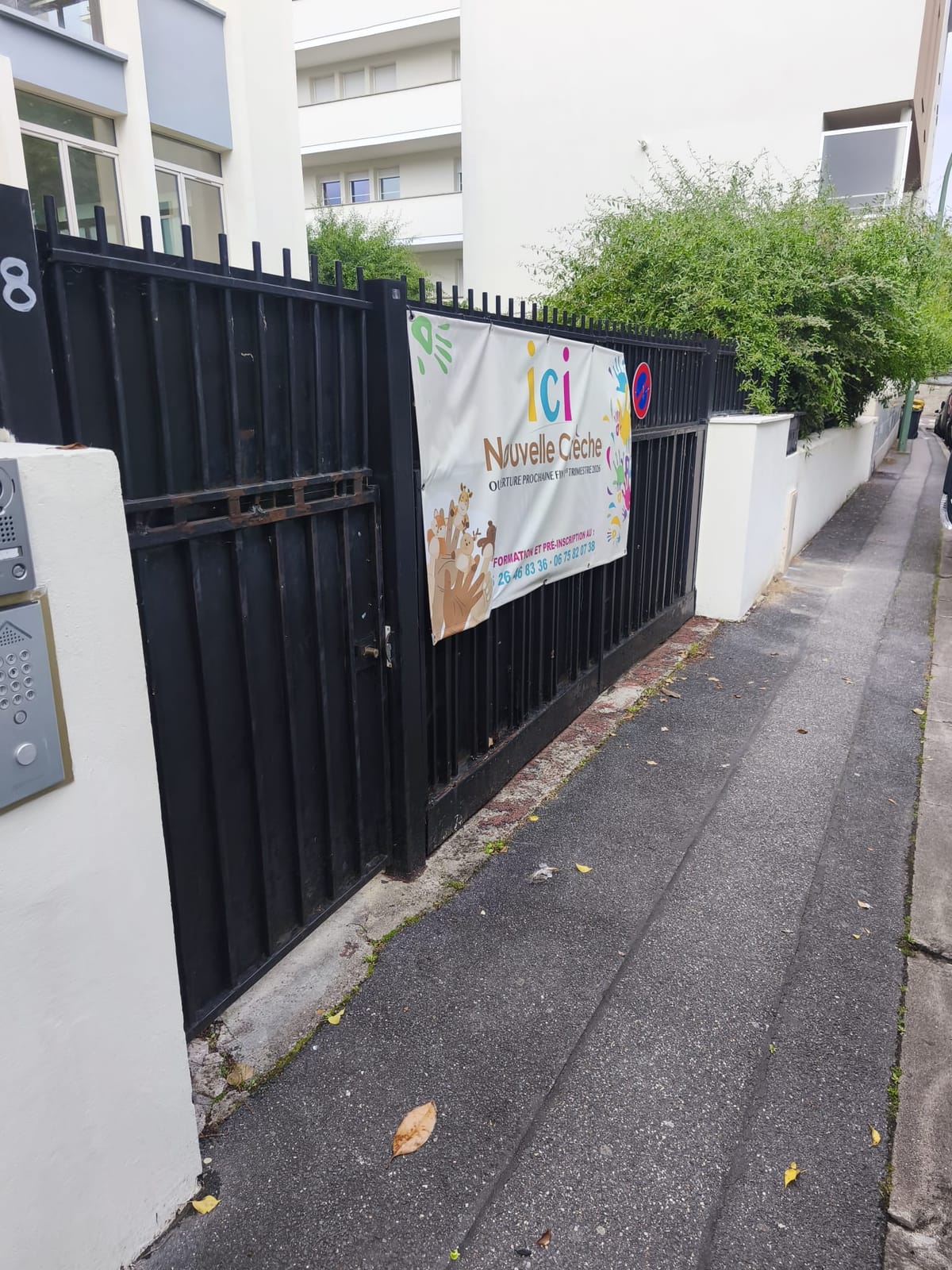 Ancien portail métallique à barreaux dégradé avant rénovation